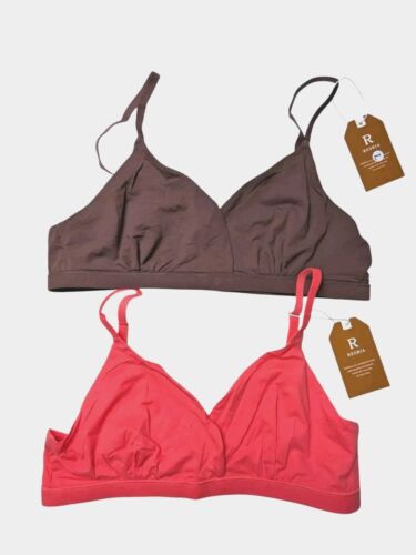 Triangle V Neck Crossover Wireless Non- Padded Bralette No Underwire Soft Bra L