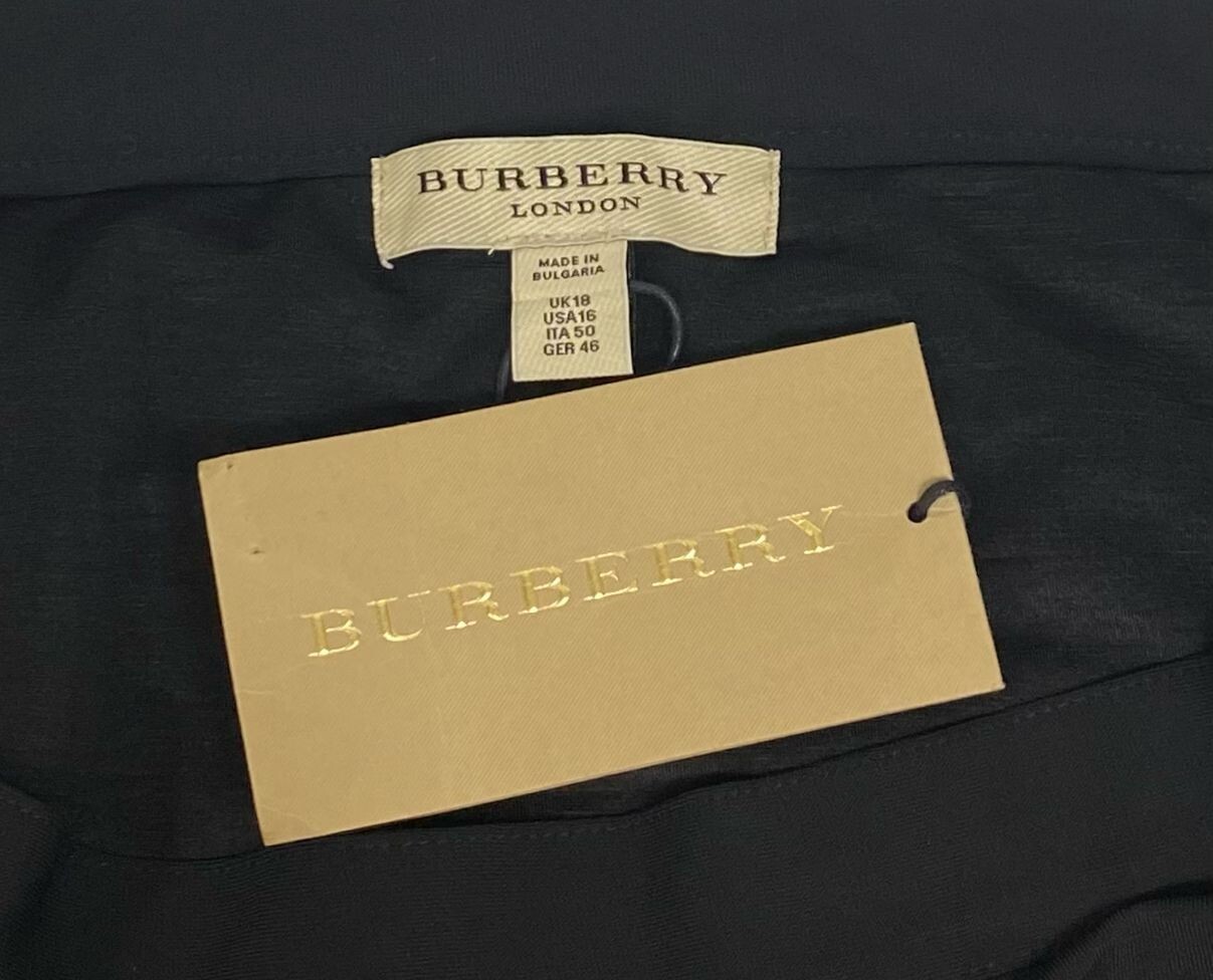 Burberry Vintage Ruched Gathered Skirt Black Size US16 image 3