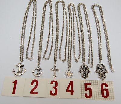HALSKETTE ANHÄNGER ANKER MÖRTELKREUZ FATIMA HAND Geschenkidee