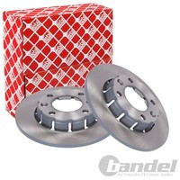 2X Febi Bremsscheiben 249Mm Voll Hinten Passend FüR CitroËN C4 DS DS Opel Corsa