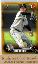 2016 Bowman #BP41 Jordan Guerrero /50 Prospects Gold