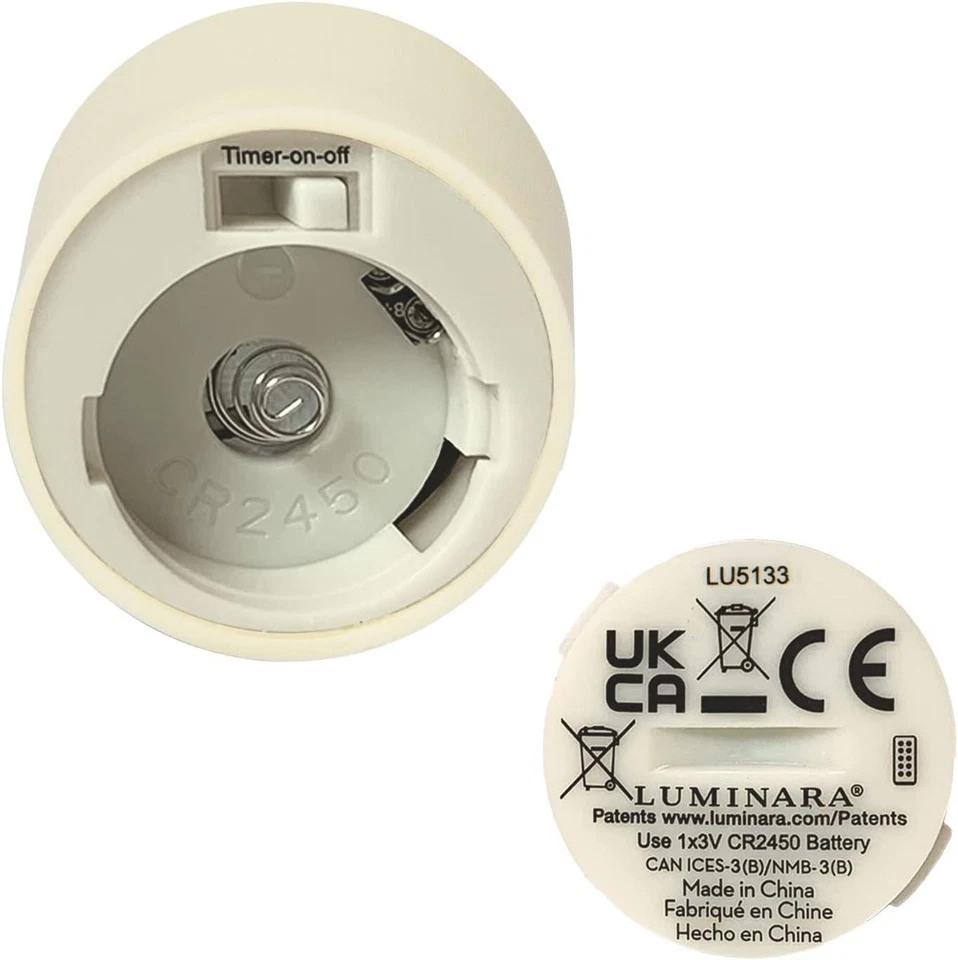 Luminara Velas LED Parpadeantes Impermeables Sin Llama, 3 Vatios - Blanco, Juego de 4 Foto 4 de 4