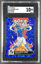 2022 Panini Donruss Salvador Perez Blue Bomb Squad  #/249 SGC 10 Gem ROYALS