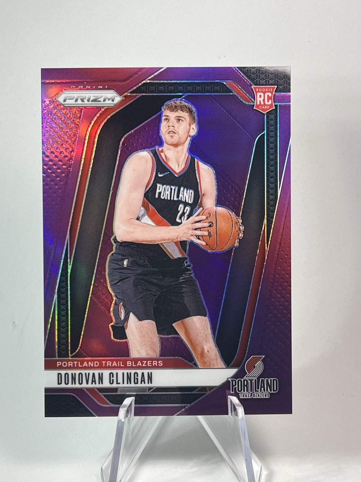 2024-25 Panini Prizm Donovan Clingan #221 RC Rookie Purple /99