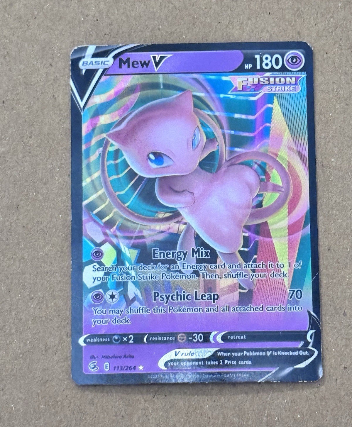 Pokemon Company Mew VMAX 114/264 Fusion Strike Ultra Rare Holo English 310 HP