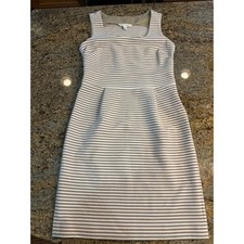 Banana Republic 4 Petite Striped Sleeveless Dress Career Casual Work