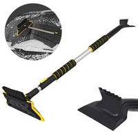 XXL Teleskop Schneebesen Mit Eiskratzer 89-140Cm Soft Schneeschieber Auto Besen