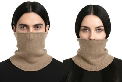 Women Men 100% Cashmere Loop Winter Knit Scarf Made in Italy 6 Colors