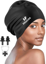 Gorro natacion grande silicona para adultos cabello largo resistente y comodo