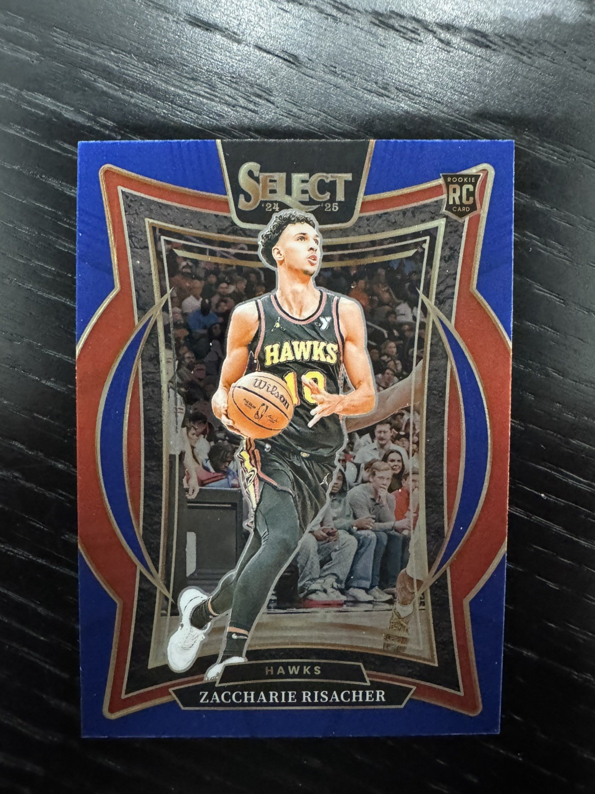 2024-25 Panini Select Zaccharie Risacher Blue Retail #86 (RC) Hawks