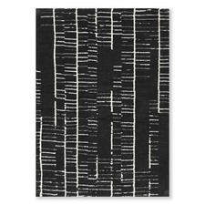 New Modern Hand Tufted 100 Wool Rug Color Black, White Design Handmade Rug