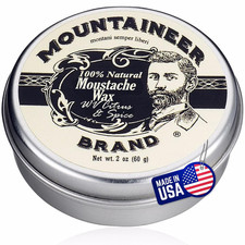 Mountaineer Brand Natural Mustache Wax | Citrus & Spice Scent | Made in West Vir