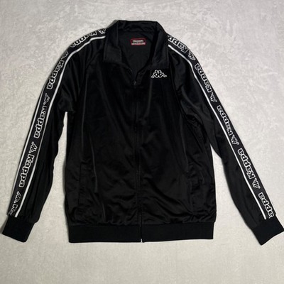Kappa Logo Tape Black Track Jacket Men's Size L