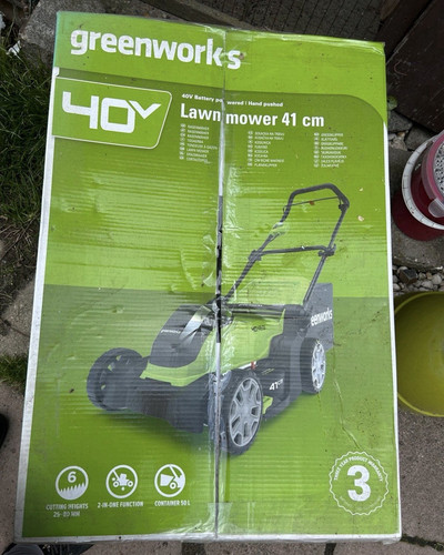 Greenworks 40V Akku-Handrasenmäher 41 cm mit