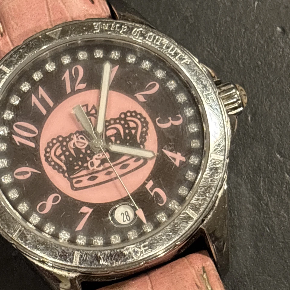 Reloj R88 Juicy Couture Mujer Tono Plateado Sin Probar Para Piezas Reparación Restauración* Foto 2 de 4