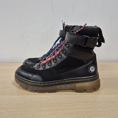 Dr. Martens X Atmos 1460 Combs Utility Cargo Black Canvas Chunky Boots Uk 6