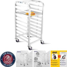 Space-Saving 10-Tier Aluminum Cooling Rack for Efficient Kitchen Organization