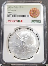 2024 MEXICO SILVER LIBERTAD 1 ONZA NGC MS 70 FIRST RELEASES RARE GEM BU 1 OZ