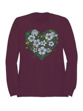 Floral Heart Graphic Women's Sweatshirt
