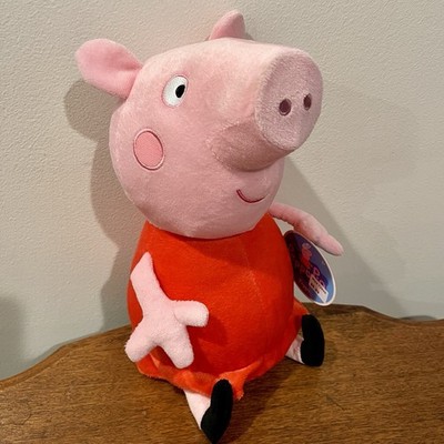 Hasbro Just Play 14'' Peppa Pig Plush Toy Stuffed Animal Red Dress New With Tags