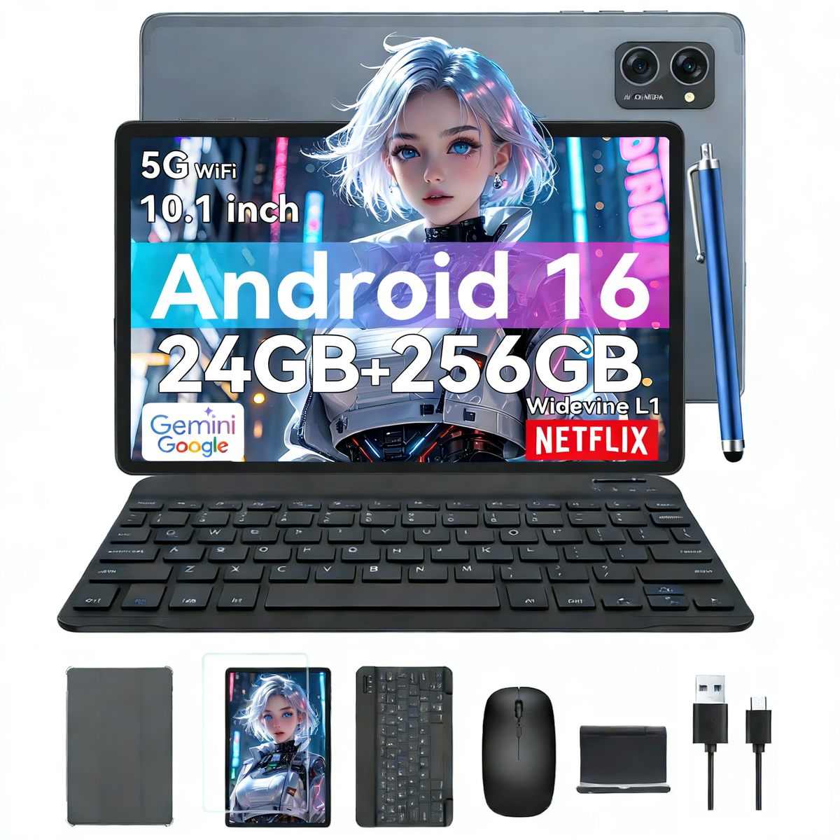 TABLET タブレットPC KINGRID T20 KINGRID T20 WiFi Tablet 10 Inch Android 16 24GB+256GB 5000mAh 5G
