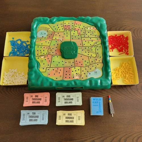 KING OIL Vintage 1974 Board Game Milton Bradley USA Original Fun Complete Rare