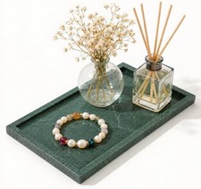 Natural Marble Vanity Bathroom Tray 12" x 6.1" Marble Stone Tray