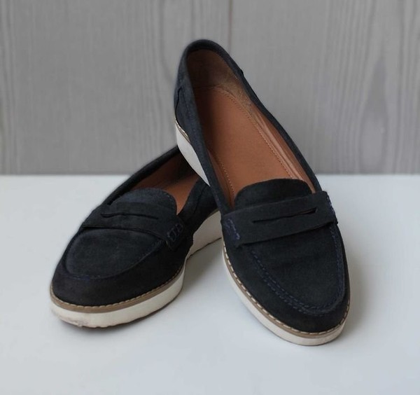 Women Carvela Loafers Navy 39