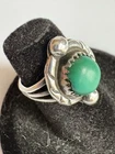 VTG. Mary Billy Native American Sterling Silver & Turquoise Ring Size 4.5