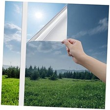 Window Privacy Film One Way Window Tint for Home, 17.5" X 78.7" Silver Silver