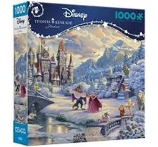 Disney Thomas Kinkade 1000 Piece Puzzle Beauty And The Beast Winter