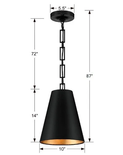 Crystorama Alston 10" Wide Matte Black 2-Light Mini Chandelier - Picture 5 of 10