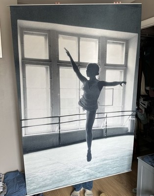 NEW IN BOX POTTERY BARN TEEN WALL CANVAS MURAL BALLERINA 4x 6  DANCE STUDIO RARE