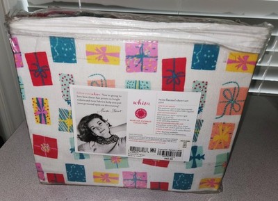 Martha Stewart Whim Presents  Twin Flannel Sheets Set New