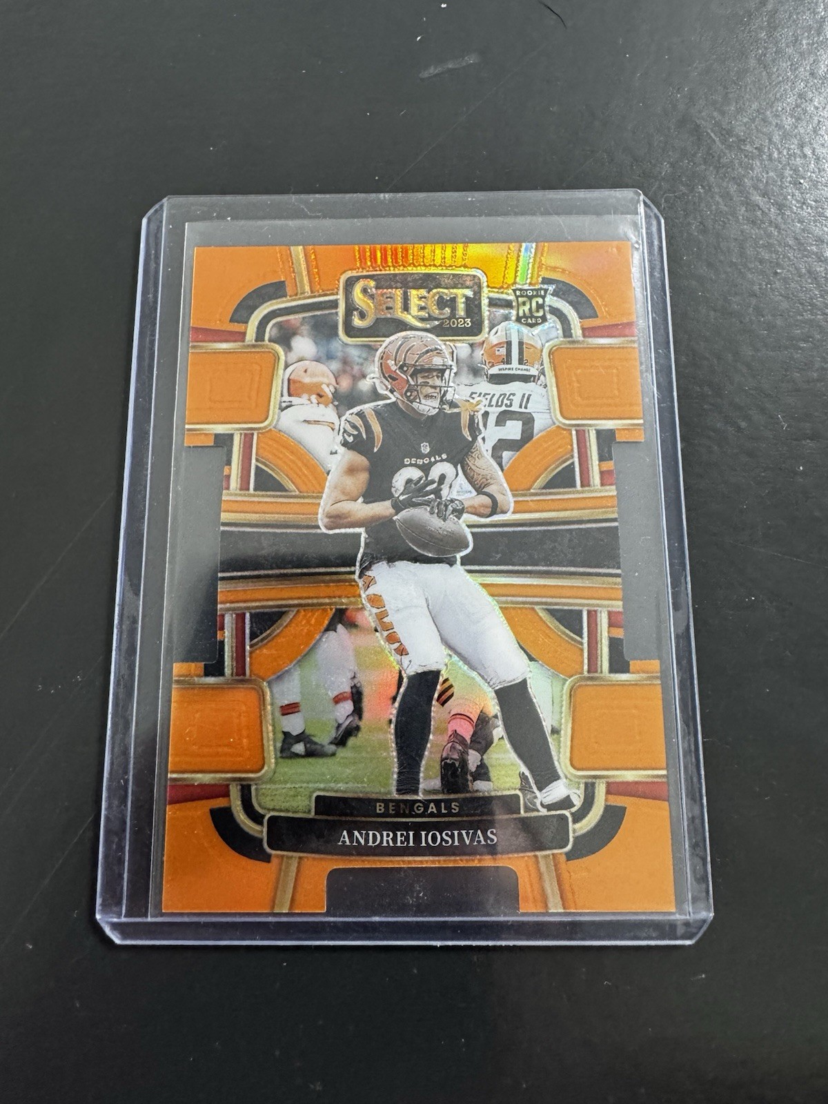 2023 Select - Concourse Andrei Iosivas Orange Prizm Die-Cut /499 RC Bengals