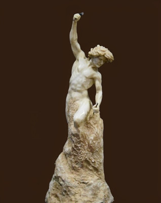 Self-Made Man Sculpture Cast Marble Statue Decorative Art Piece
