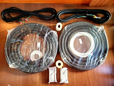Mini Split Line Set Complete 1/4'' x 3/8'' x 16' Communication Power Cables