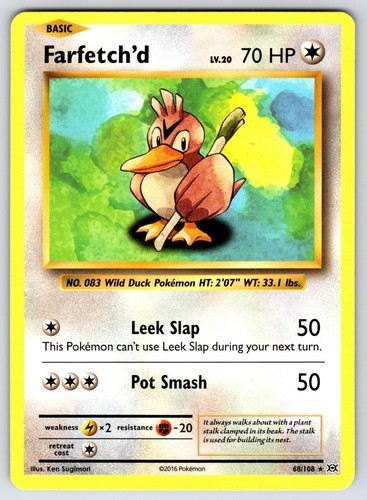 Farfetch'd 68/108 Rare Evolutions Pokemon LP