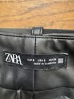 ZARA Black Faux Leather High-Waisted Pants with Belt – Size S — photo 2