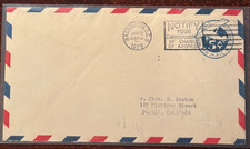 #UC1 5 cent bi-plane Air mail FDC, DC cancel, no cachet