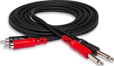 Hosa CPR-206 Stereo Interconnect Cable - Dual 1/4-inch TS 6 meters, Black