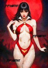 ACEO ATC Sketch - Vampirella - 1/1 - Authenticity Stamp