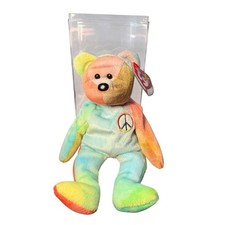 Ty Beanie Baby - Peace Bear - 1996, Multicolor, Rare  Retired, Original Tag 