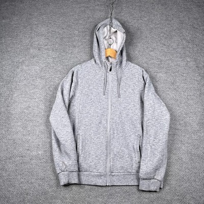 Figs Hoodie Mens Large L Grey Scrubs Essentials Fleece Full Zip Sweatshirt