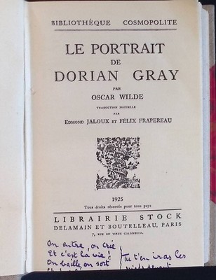 Le Portrait de Dorian Grey Bibliothèque Cosmopolite Wilde, Oscar: