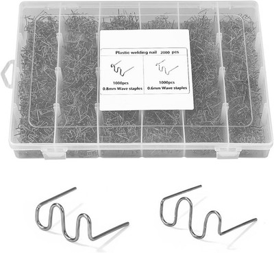 2000Pcs Plastic Welding Gun Welder Staple, Kunstoffschweißgerät Heftklammern, P