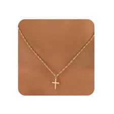 Cross Necklace for Women Girls Trendy  Dainty 14K Gold Silver Small,
