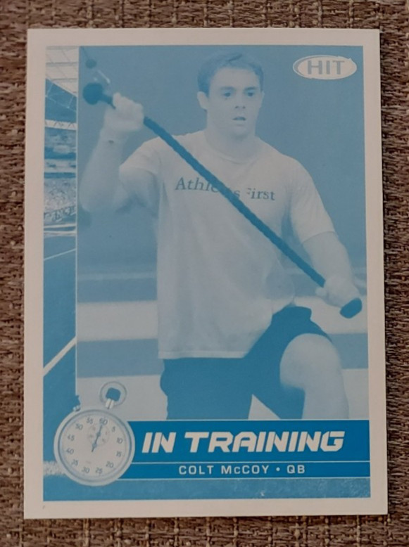 Colt McCoy (Texas) 2010 SAGE HIT Make Ready CYAN - ERROR - No Serial Number
