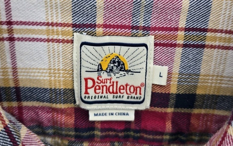 Surf Pendleton Flannel Button Down Shirt Mens Lar… - image 3