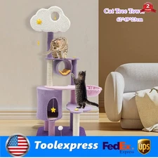 Multi-Level Cat Tree Tower Furniture Activity Center with Scratching Posts